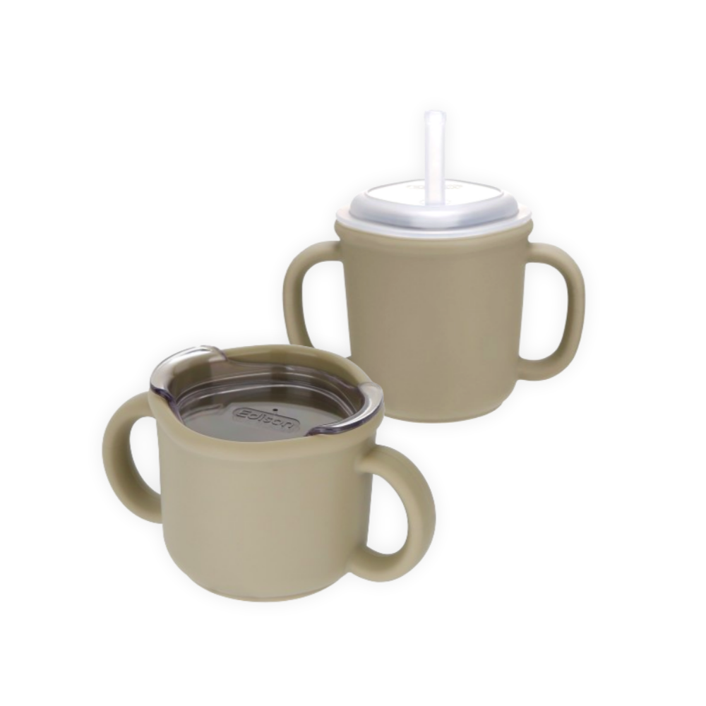 [멤버십특가] 실리콘 트레이닝컵 150ml + 실리콘 양손빨대컵 200ml 세트